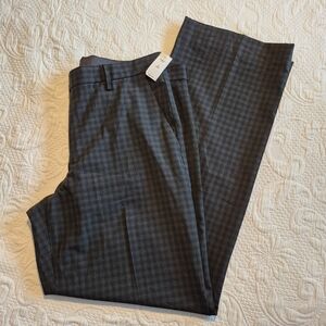 Gap women's size 16 long Perfect Trouser black gingham check New